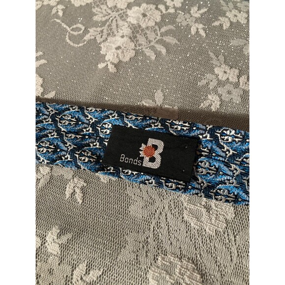 Vintage 70s Wide Necktie 1970s Groovy Blue Funky Victorian Print Fat Tie - Picture 5 of 6